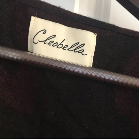 Cleobella women’s cardigan one size burgundy - Picture 2 of 4